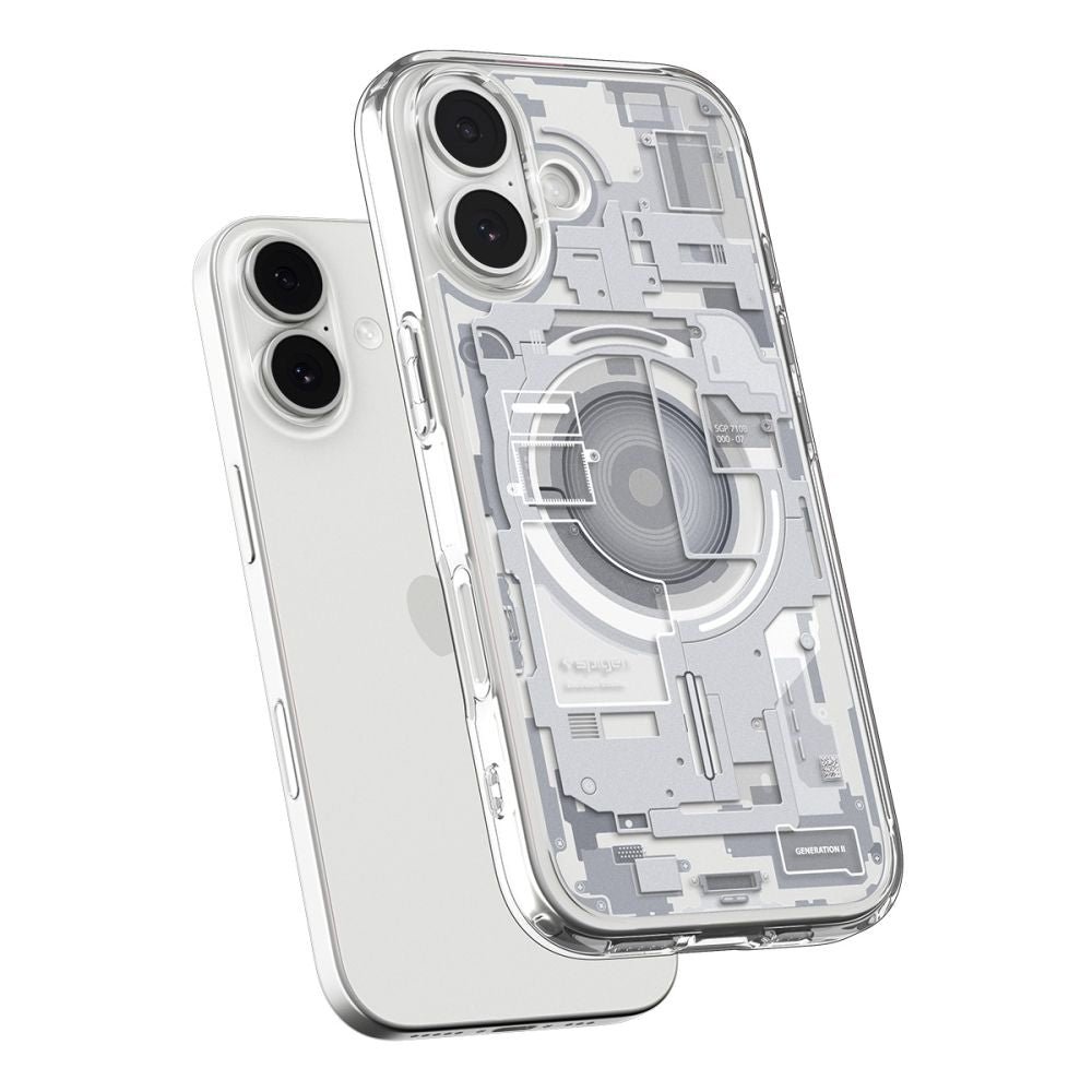 Spigen Ultra Hybrid MagSafe dėklas iPhone 17 Zero One – baltas