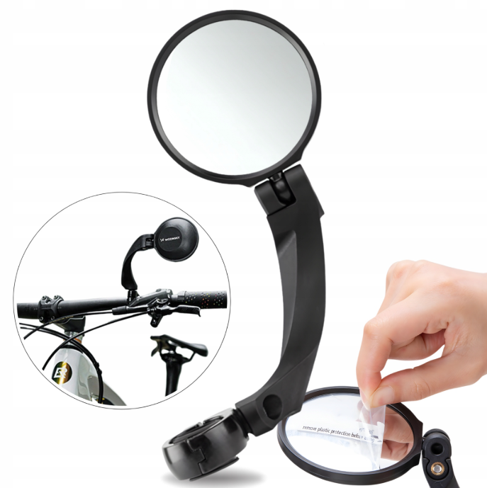 Wozinsky WLR-01I Atgalinis Dviračio Veidrodis - Juoda -- Bicycle Mirrors