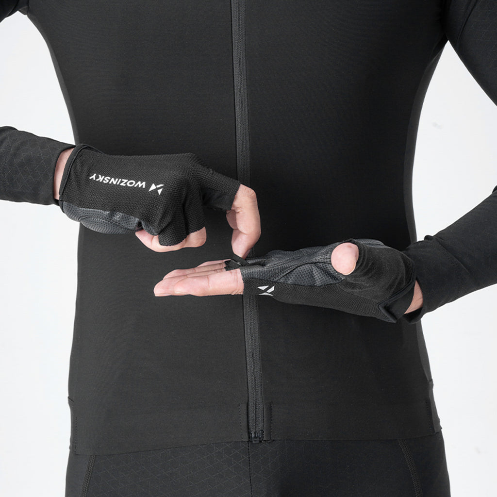 Wozinsky WRR-01M dviračio pirštinės dydis M - juodos -- Bicycle Gloves