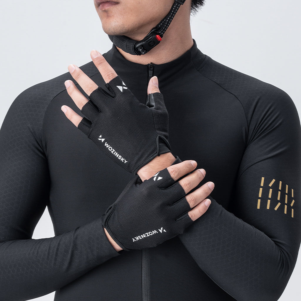 Wozinsky WRR-01M dviračio pirštinės dydis M - juodos -- Bicycle Gloves