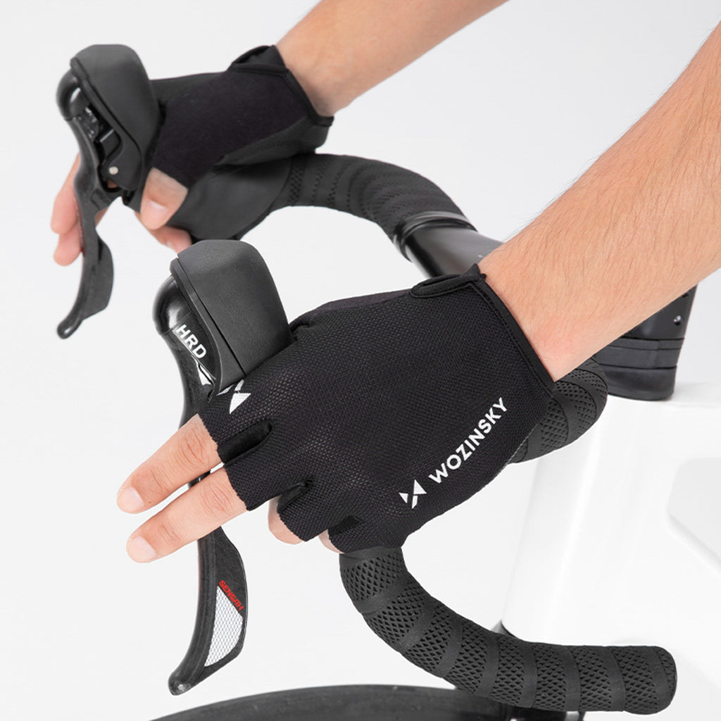 Wozinsky WRR-01M dviračio pirštinės dydis M - juodos -- Bicycle Gloves