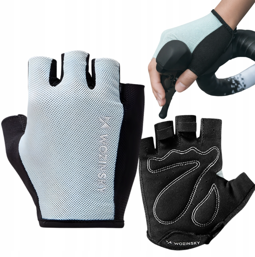 Wozinsky WRR-02XL dviračio pirštinės dydis XL - pilkos -- Bicycle Gloves