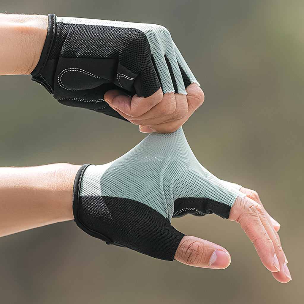 Wozinsky WRR-02M dviračio pirštinės dydis M - pilkos -- Bicycle Gloves