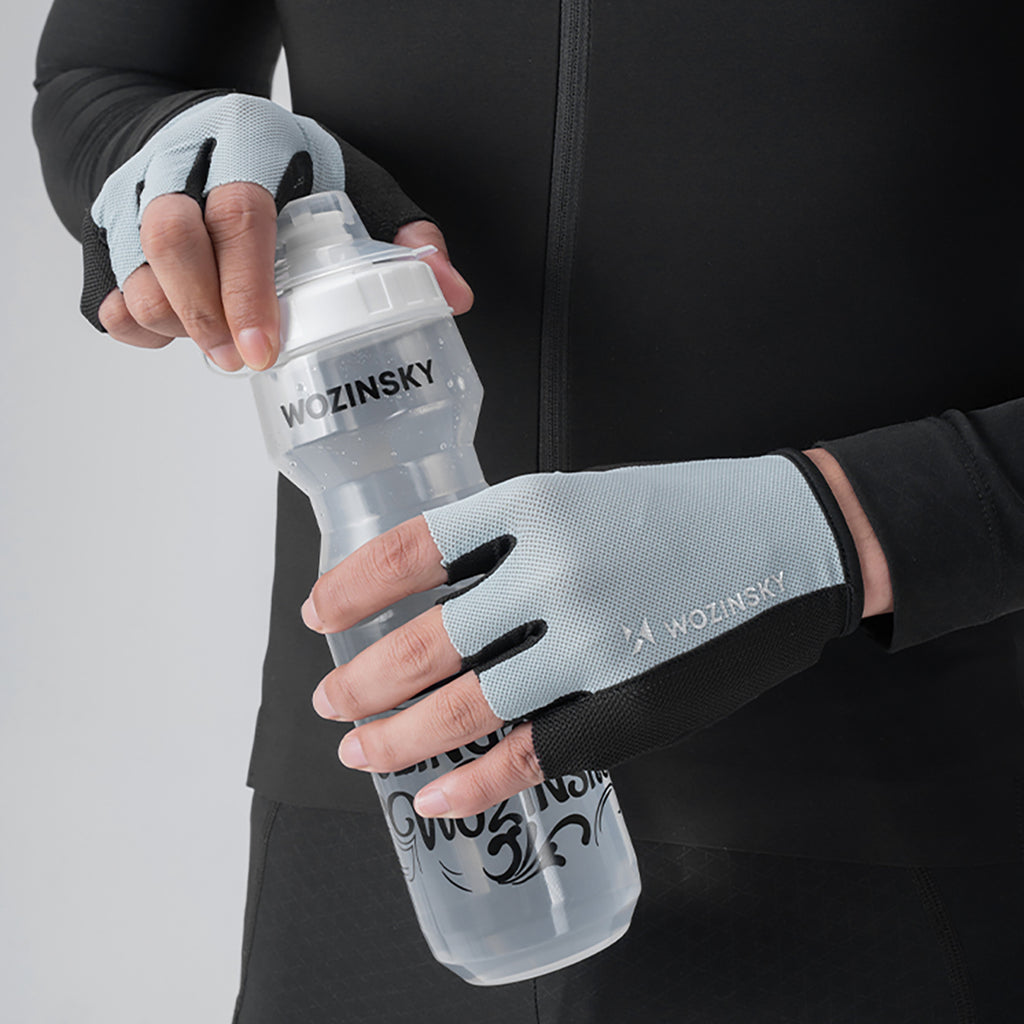 Wozinsky WRR-02M dviračio pirštinės dydis M - pilkos -- Bicycle Gloves