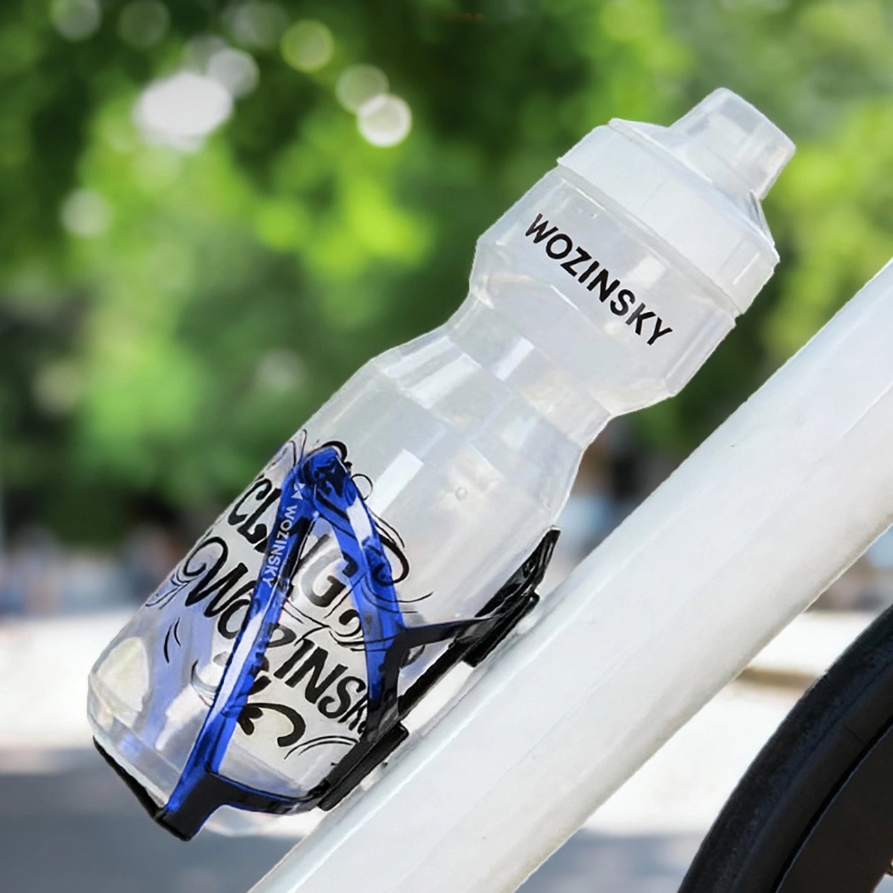 Wozinsky WUR-01BB Dviračio butelio laikiklis krepšelis - juodas ir mėlynas -- Bicycle Bottle Cages