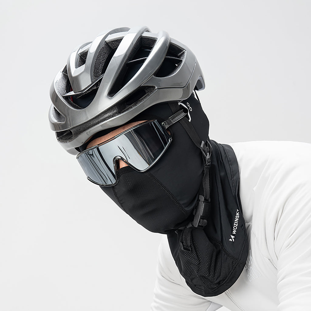 Wozinsky WKM-02B Balaclava veido kaukė motociklams ir dviračiams su akinių skylėmis - Juoda -- Cycling Eyewear
