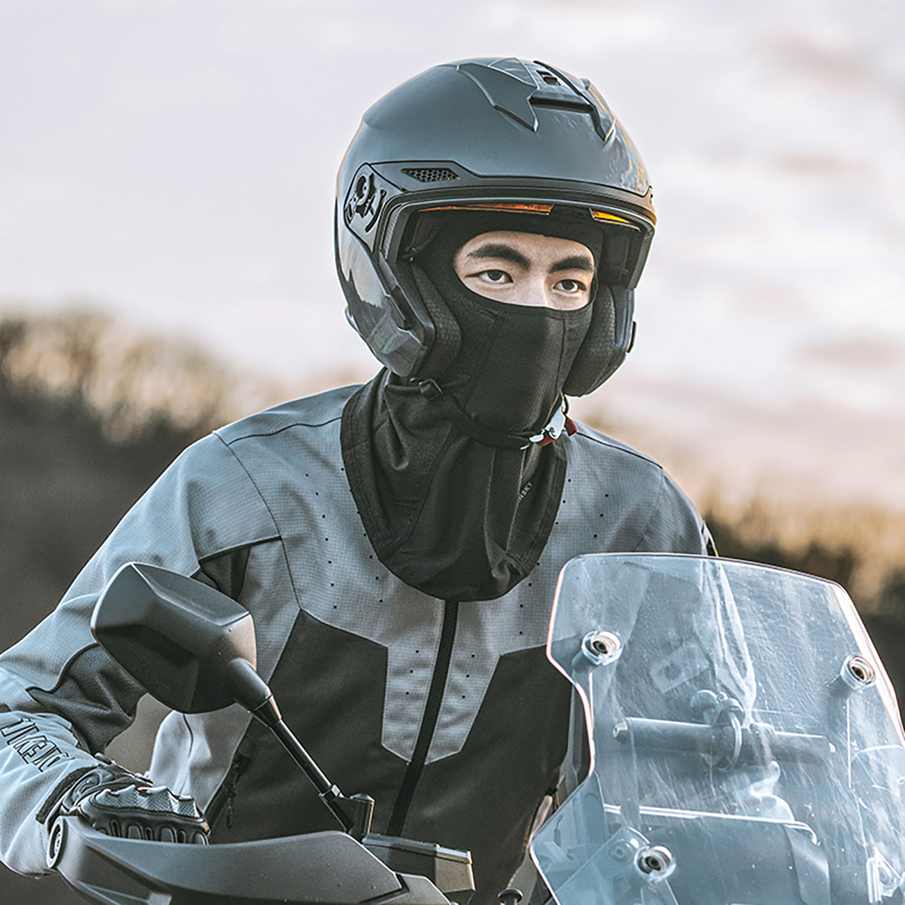 Wozinsky WKM-03B veido kaukė motociklams, dviračiams - žieminė balaclava - juoda -- Cycling Caps & Headwear