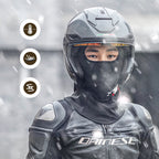 Wozinsky WKM-03B veido kaukė motociklams, dviračiams - žieminė balaclava - juoda -- Cycling Caps & Headwear