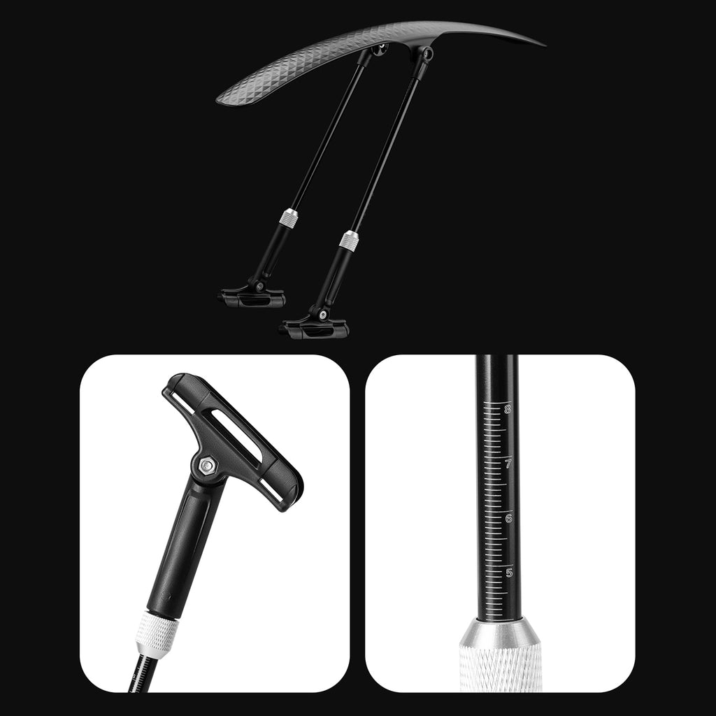 Wozinsky WBR-01 universali reguliuojama dviračio blatine - juoda -- Bicycle Fenders