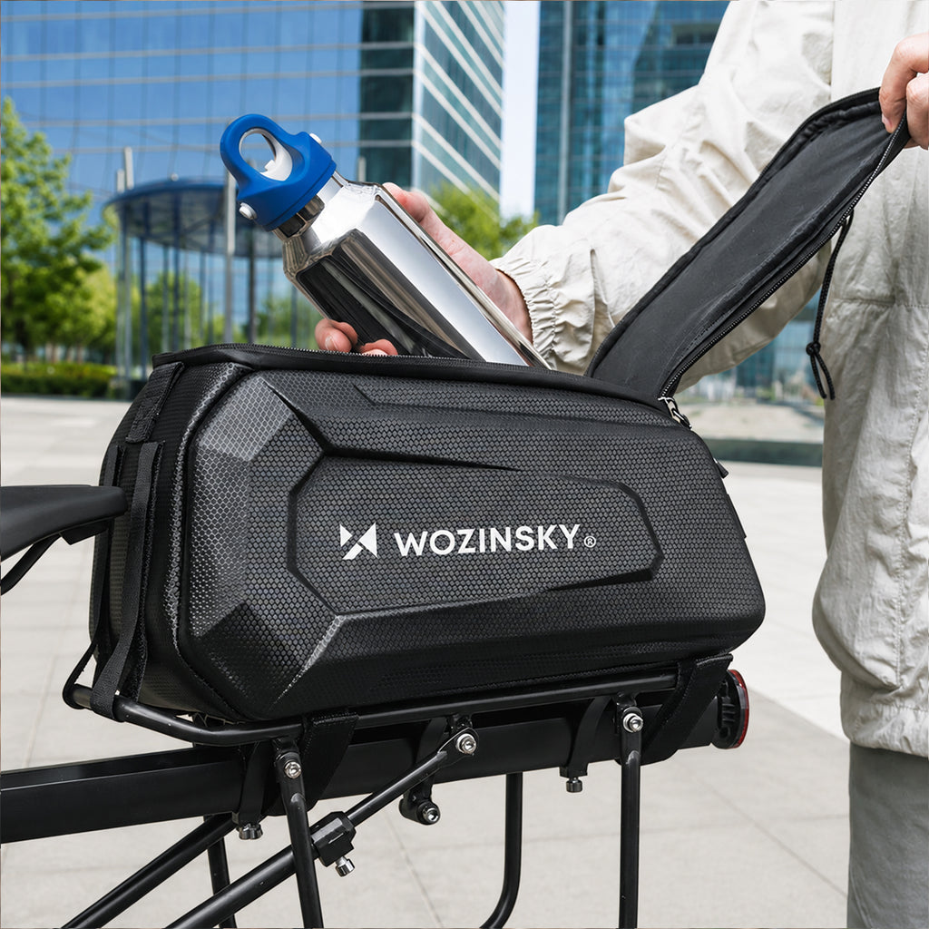 Wozinsky WSR-01B Dviračio krepšys bagazo nešiklui 9l - juodas -- Bicycle Bags