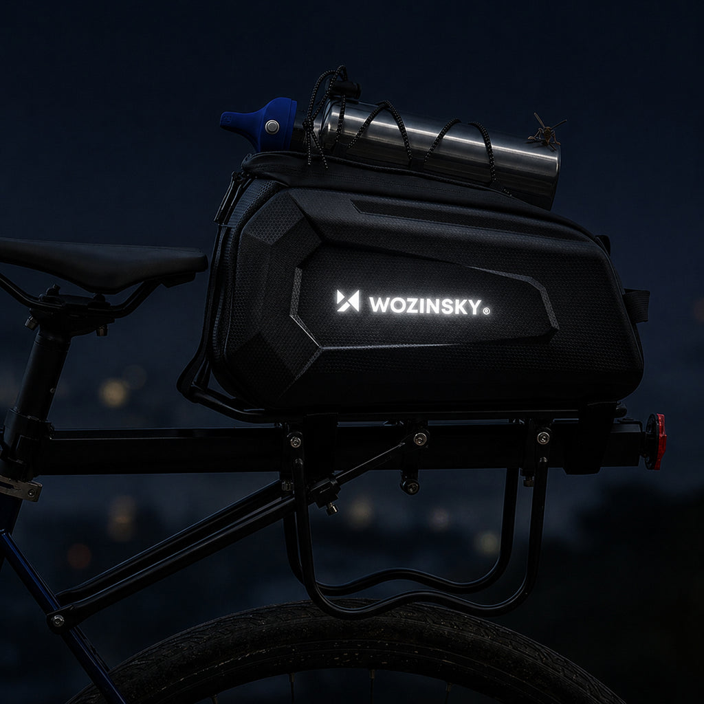 Wozinsky WSR-01B Dviračio krepšys bagazo nešiklui 9l - juodas -- Bicycle Bags