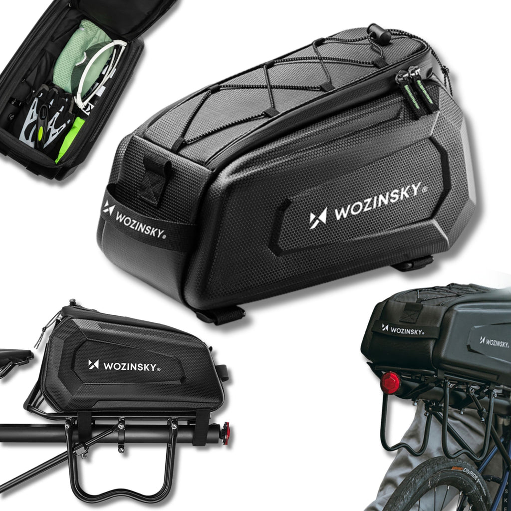 Wozinsky WSR-01B Dviračio krepšys bagazo nešiklui 9l - juodas -- Bicycle Bags