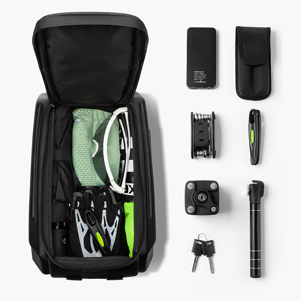 Wozinsky WSR-01B Dviračio krepšys bagazo nešiklui 9l - juodas -- Bicycle Bags