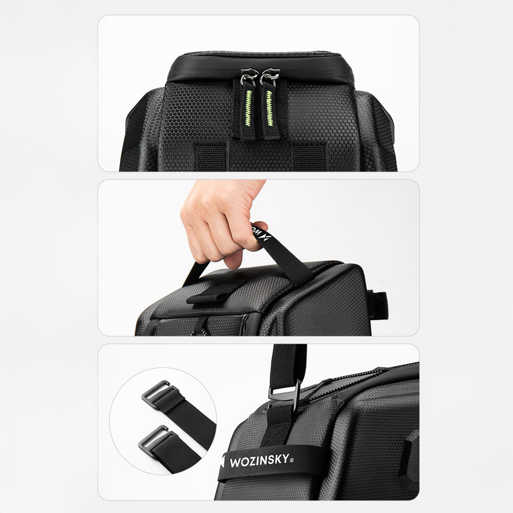 Wozinsky WSR-01B Dviračio krepšys bagazo nešiklui 9l - juodas -- Bicycle Bags