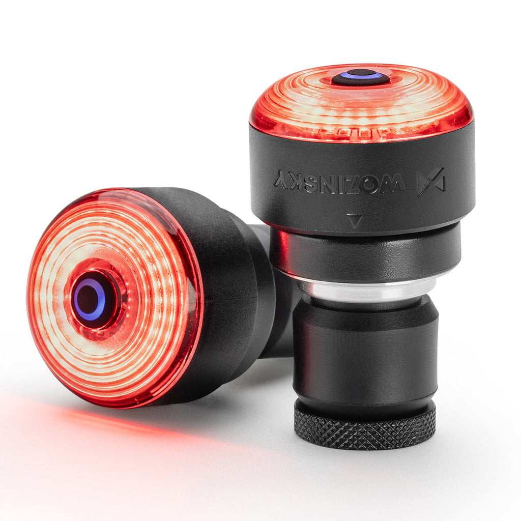 Wozinsky WIS-01 Nepralaidios vandens išmanuios galinės lempos 2 vnt. - Juoda -- Bicycle Lights