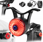 Wozinsky WIS-02 Nepralaidus vandens išmanusis galinė lempa 1vnt - Juoda -- Bicycle Lights