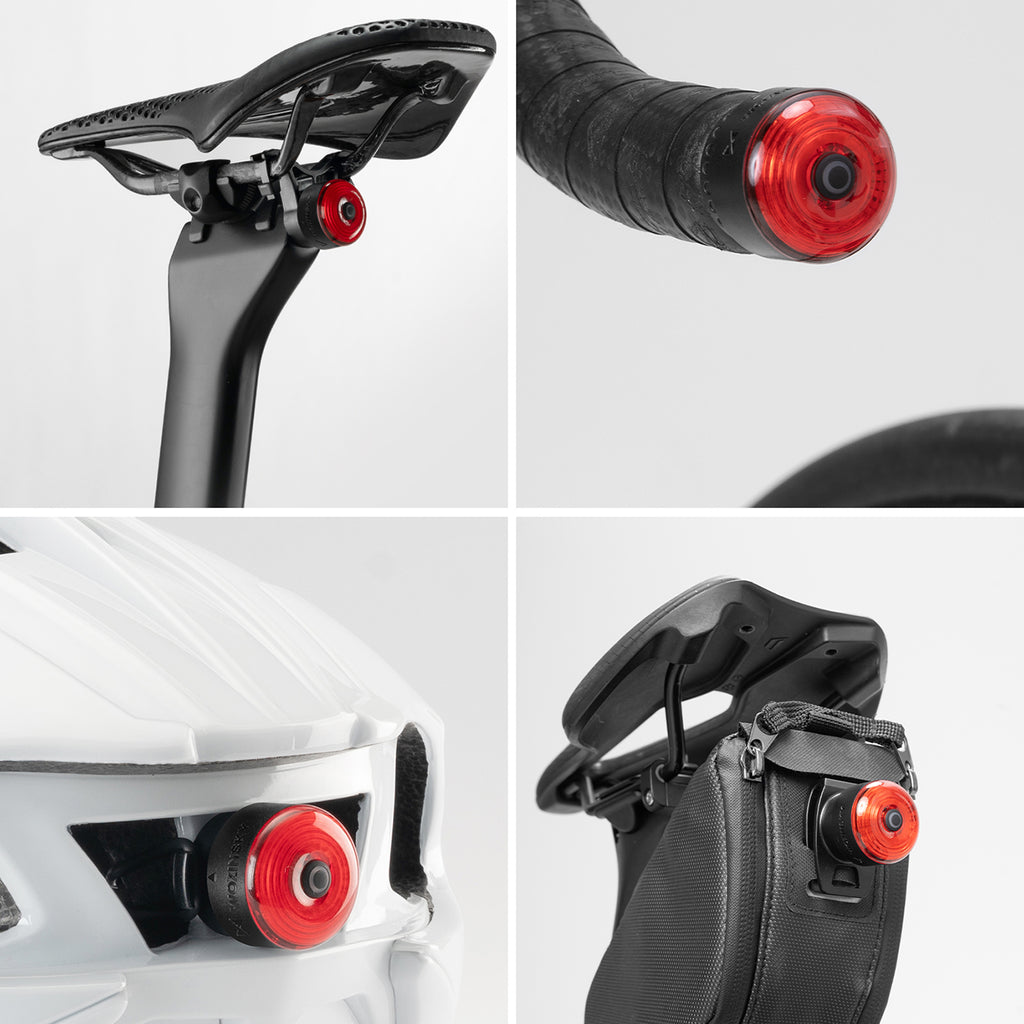 Wozinsky WIS-02 Nepralaidus vandens išmanusis galinė lempa 1vnt - Juoda -- Bicycle Lights