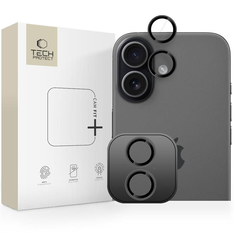 Tech-Protect Camring Fit+ kameros apsauga iPhone 17 – juoda -- iPhone 17