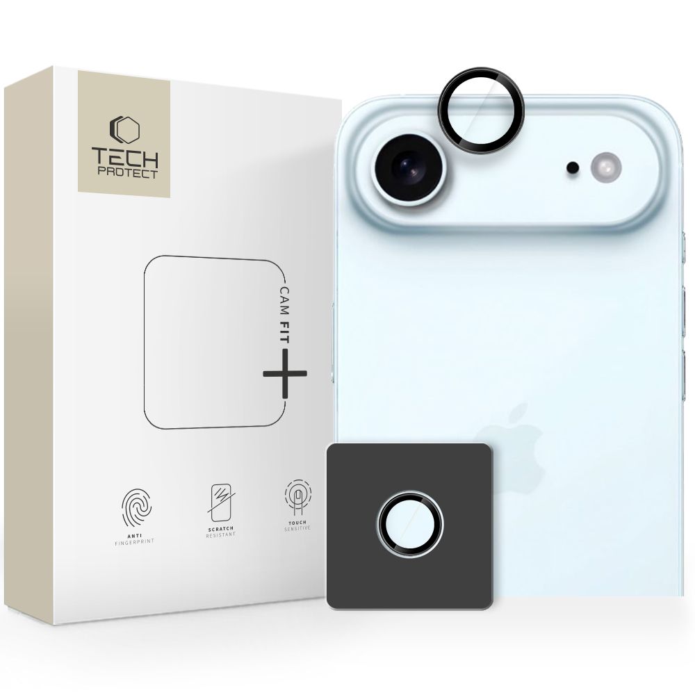 Tech-Protect Camring Fit+ kameros apsauga iPhone 17 Air – juoda -- iPhone 17 Air