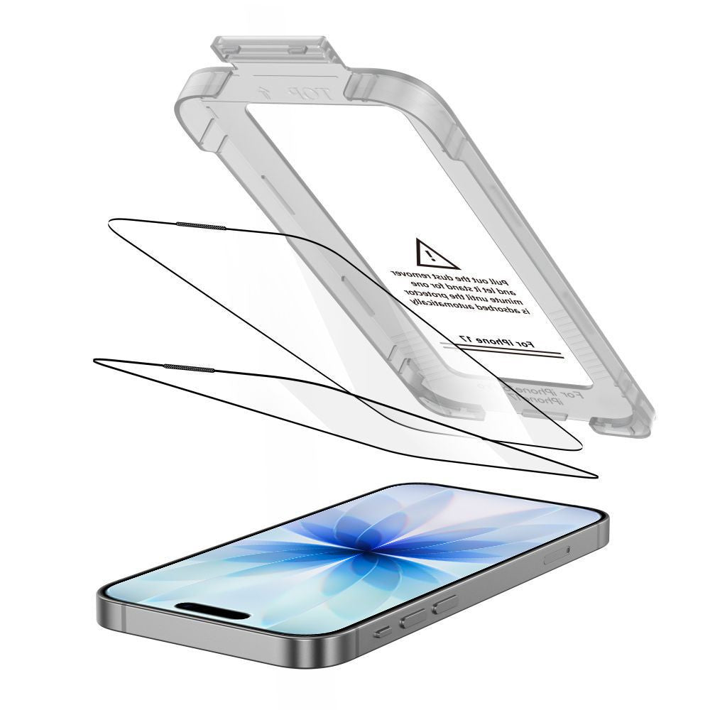 Tech-Protect Quick Set+ stiklas iPhone 17 – juodas (2 vnt.) -- iPhone 17