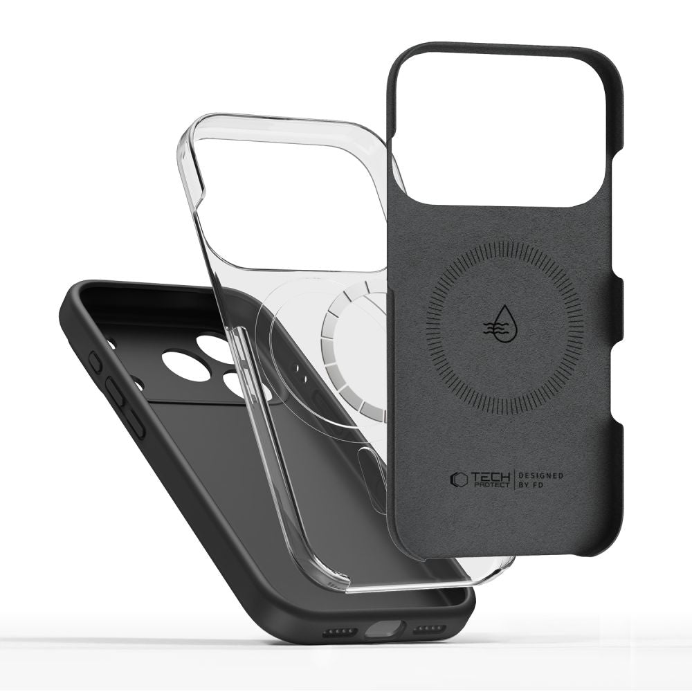 Tech-Protect MagSafe dėklas iPhone 17 Pro Max – matinis juodas -- iPhone 17 Pro Max