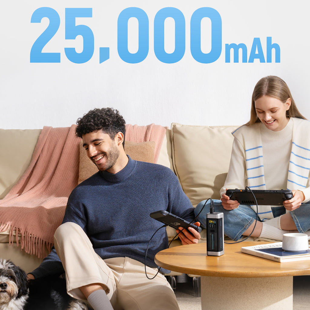 Cuktech Išorinė baterija CUK00P23GLBK 210W 25000mAh 2 x USB-C 1 x USB-A - juodas