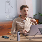 Cuktech išorinė baterija CUKP200XGLGR 100W 20000mAh 2 x USB-C 1 x USB-A - pilka -- Powerbanks