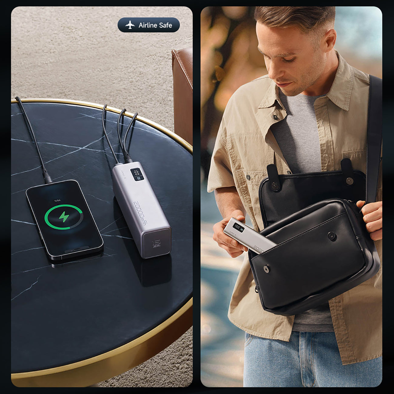Cuktech išorinė baterija CUKP200XGLGR 100W 20000mAh 2 x USB-C 1 x USB-A - pilka -- Powerbanks