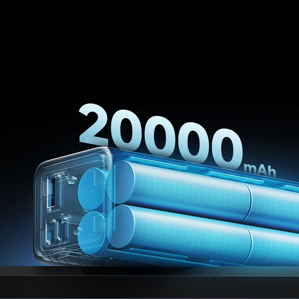Cuktech išorinė baterija CUKP200XGLGR 100W 20000mAh 2 x USB-C 1 x USB-A - pilka -- Powerbanks