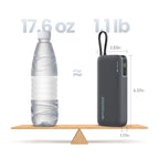 Cuktech išorinė baterija CUKP200NGLLG 55W 20000mAh su integruotu USB-C laidu - balta