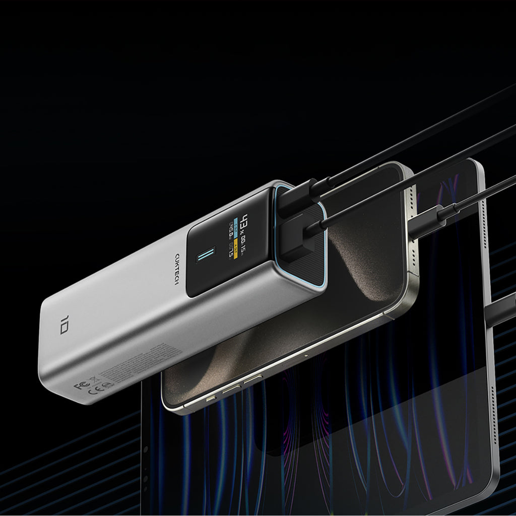 Powerbank CUKTECH CKPB100PGLBL 150W 10000mAh USB-C USB-A – szary