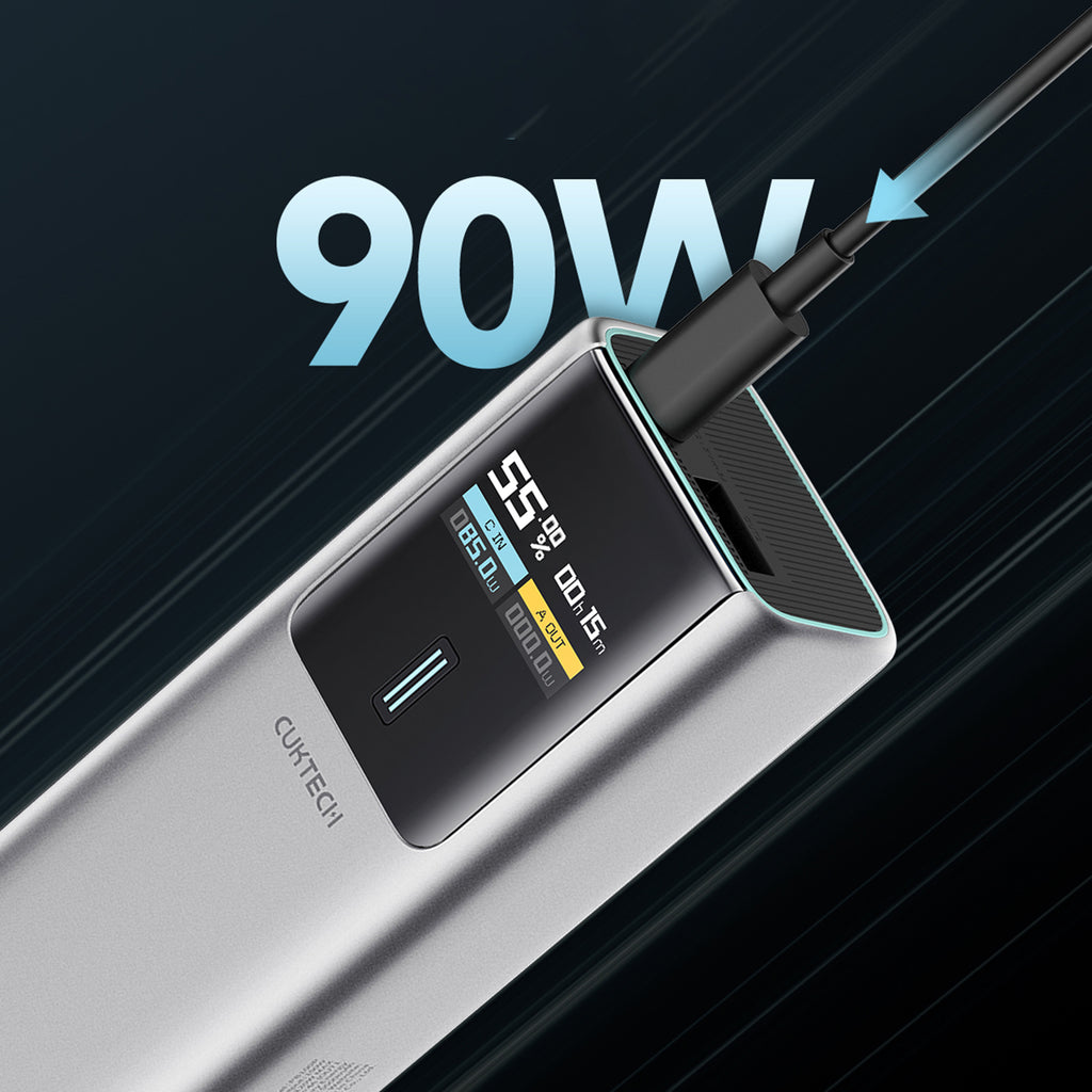 Powerbank CUKTECH CKPB100PGLBL 150W 10000mAh USB-C USB-A – szary