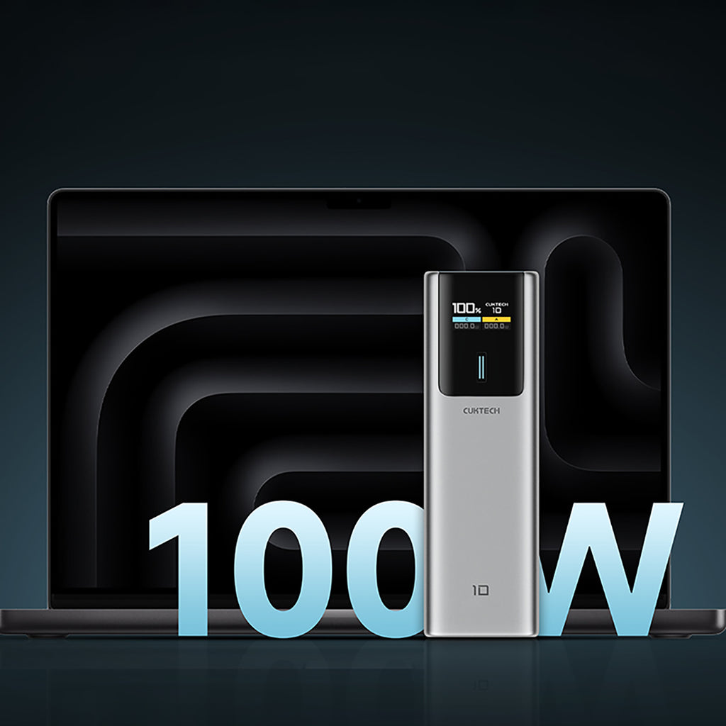 Powerbank CUKTECH CKPB100PGLBL 150W 10000mAh USB-C USB-A – szary