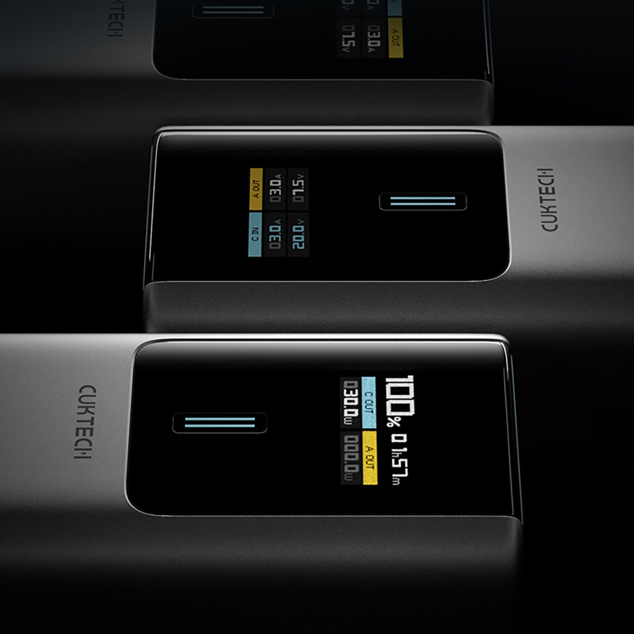 Powerbank CUKTECH CKPB100PGLBL 150W 10000mAh USB-C USB-A – szary