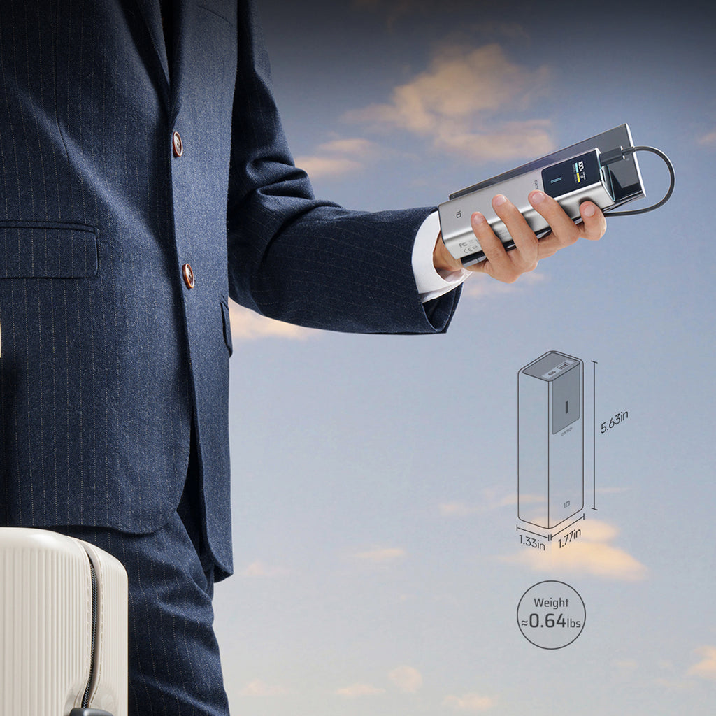 Powerbank CUKTECH CKPB100PGLBL 150W 10000mAh USB-C USB-A – szary