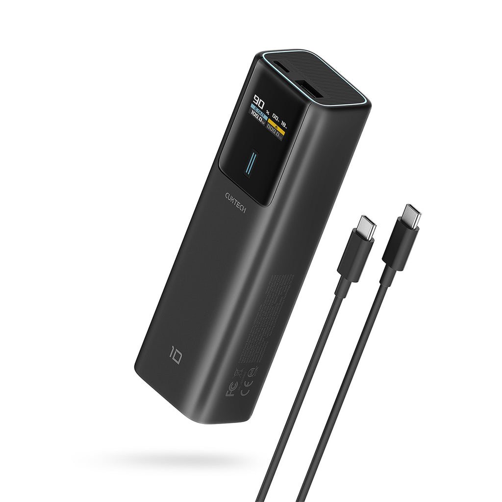 Cuktech išorinė baterija CKPB100PGLBL 150W 10000mAh USB-C USB-A - juoda