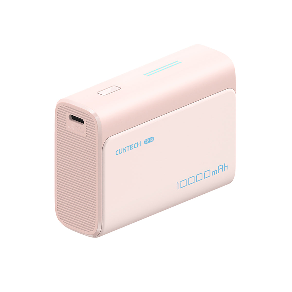 Powerbank Cuktech CP13 30W 10000mAh USB-C + USB-A - rožinis -- Powerbanks