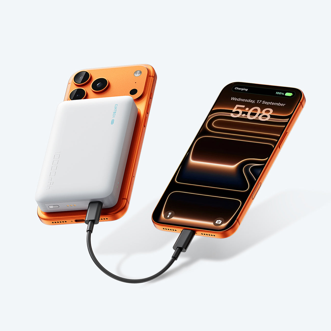 Cuktech WPB100N 20W 10000mAh magnetinis Power Bank su stovu - baltas -- Powerbanks