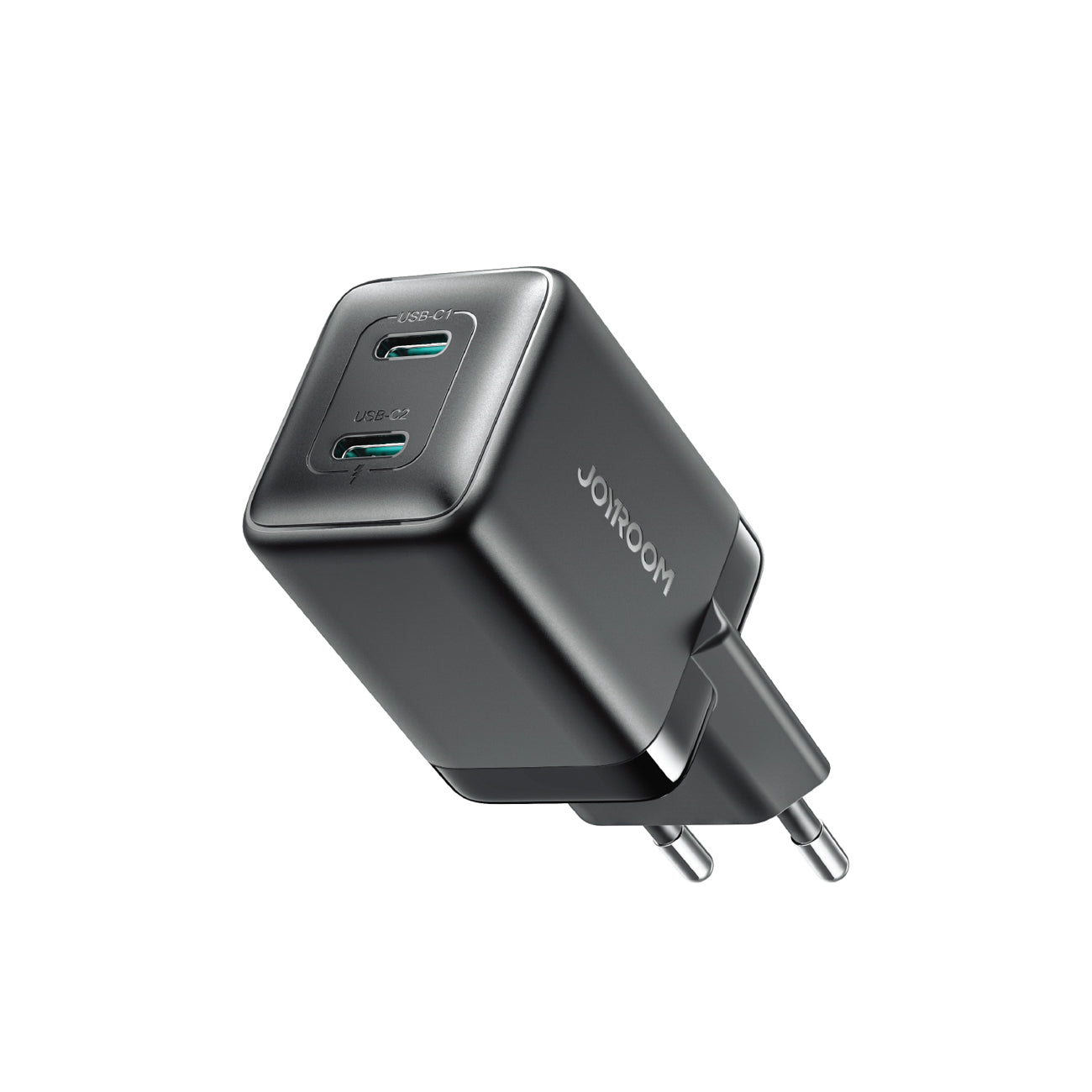 Joyroom JR-TCG17 45W 2 x USB-C (EU kištukas) sieninis įkroviklis - juodas