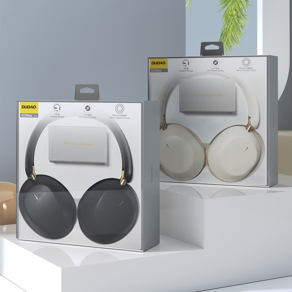 „Dudao X22 Max“ belaidės „Bluetooth“ ausinės su ANC – juodos