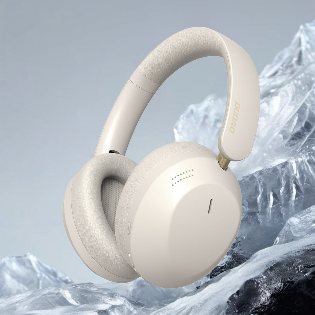 „Dudao X22 Max“ belaidės „Bluetooth“ ausinės su ANC – smėlio spalvos