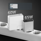Cuktech 65W GaN 2xUSB-C 1xUSB-A sieninis įkroviklis - pilkas -- Cell phone chargers