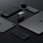 Cuktech 65W GaN 2xUSB-C 1xUSB-A sieninis įkroviklis - pilkas -- Cell phone chargers