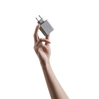Cuktech 65W GaN 2xUSB-C 1xUSB-A sieninis įkroviklis - pilkas -- Cell phone chargers