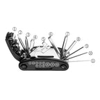 Wozinsky WMZ-01N įrankių komplektas, 16 į 1 dviračio multitool, pompa, raktai, vidinės padangos komplektas - juodas --...