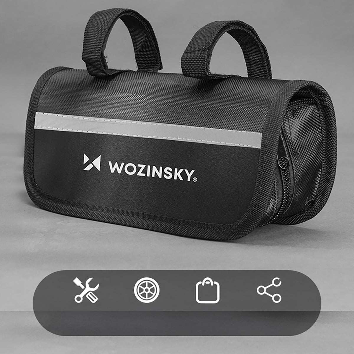 Wozinsky WMZ-01N įrankių komplektas, 16 į 1 dviračio multitool, pompa, raktai, vidinės padangos komplektas - juodas --...