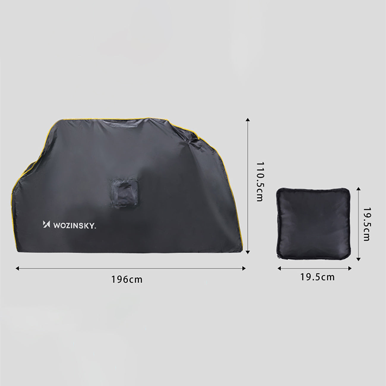 Wozinsky WPP-01O Nuo švaros apsaugos uždangalas dviračiams, skuteriams ir motorolenčoms - juodas -- Bicycle Covers
