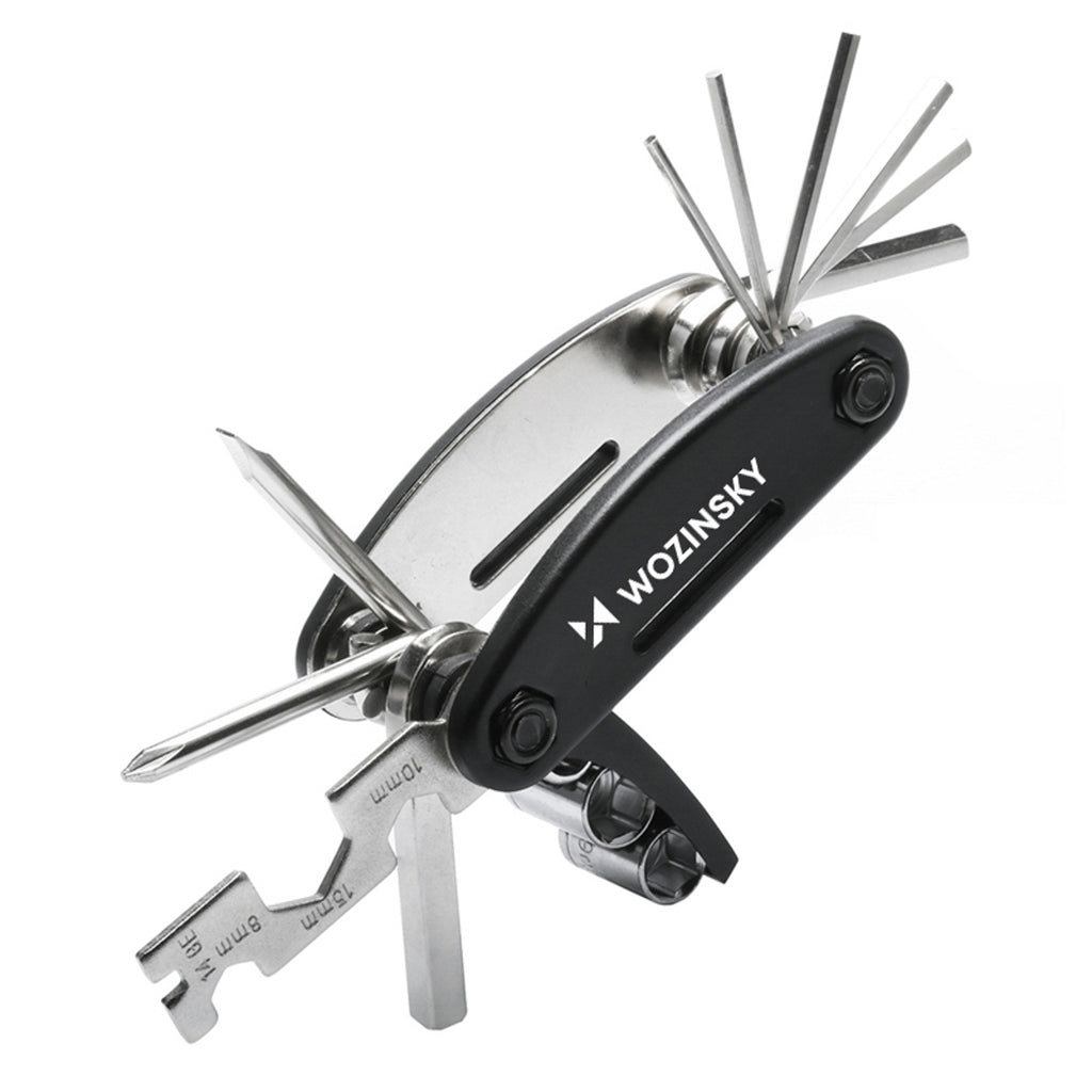 Wozinsky WWZ-01N 16-in-1 Daugiafunkcinis Dviračio Remonto Įrankių Komplektas - Juodas -- Bicycle Multi-Tools
