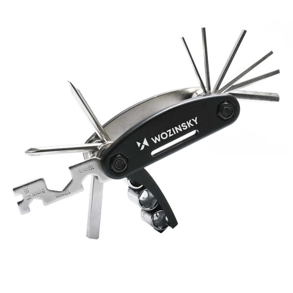Wozinsky WWZ-01N 16-in-1 Daugiafunkcinis Dviračio Remonto Įrankių Komplektas - Juodas -- Bicycle Multi-Tools
