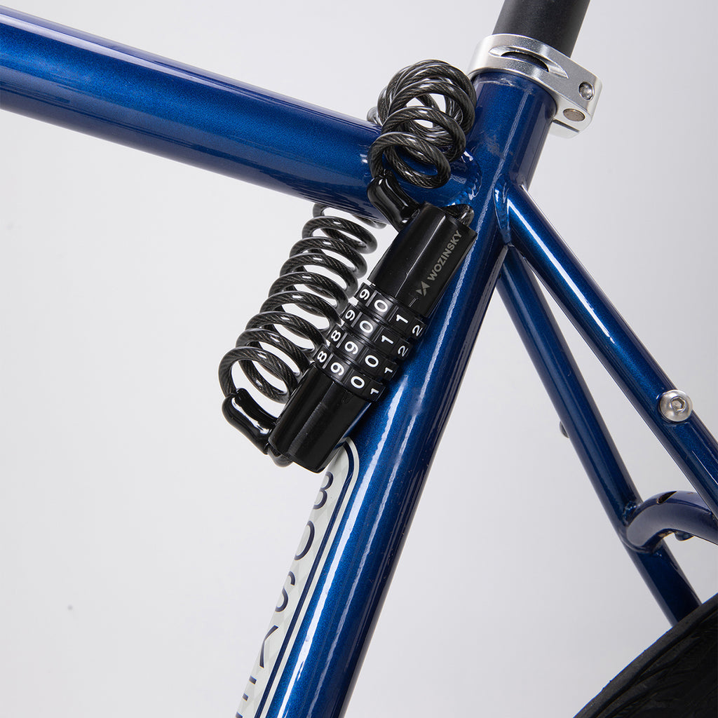Wozinsky WBN-01R vandeniui atsparus dviračio ir šalmo spyna su 4 skaitmenų kombinacija - juoda -- Bicycle Helmets